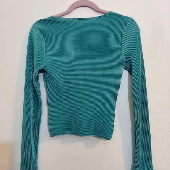 Free People NEW Leah Twist Tube Top Teal XS - Picture 7 of 14